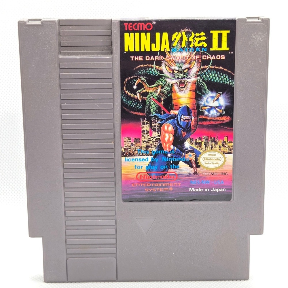 Tecmo Ninja Gaiden II The Dark Sword of Chaos NES Grey Tested NES-NW-USA
